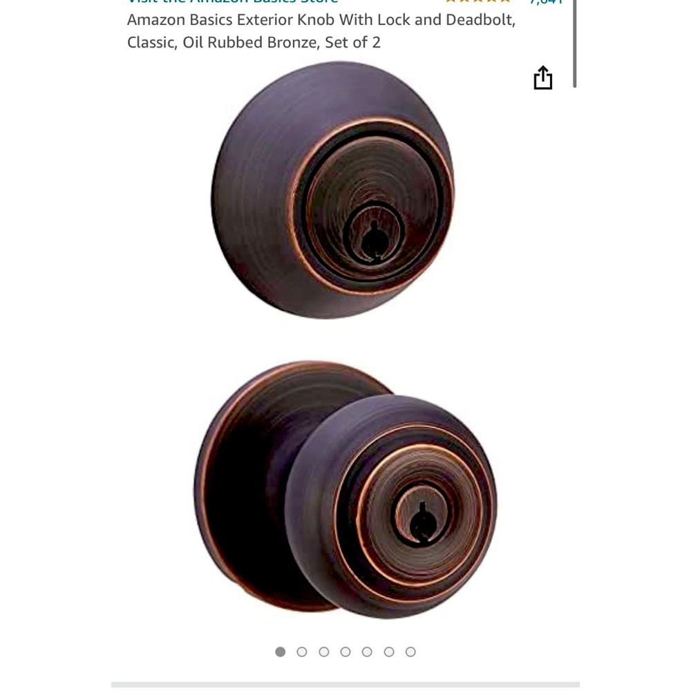 Entry knob and deadbolt